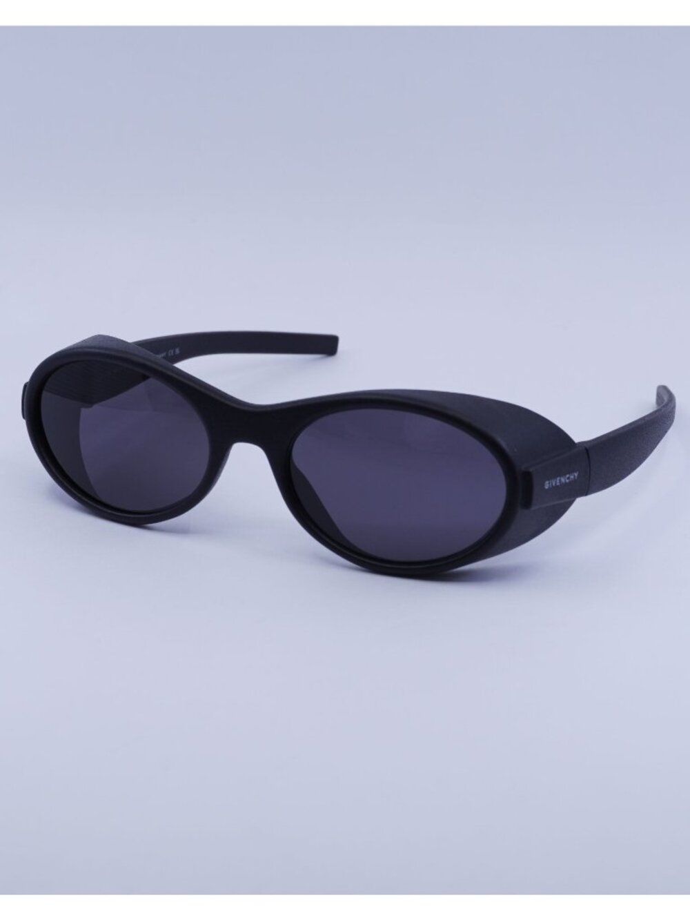 Givenchy GV40065I 02A Sunglasses Matte Black Oval Frame, Grey Lenses